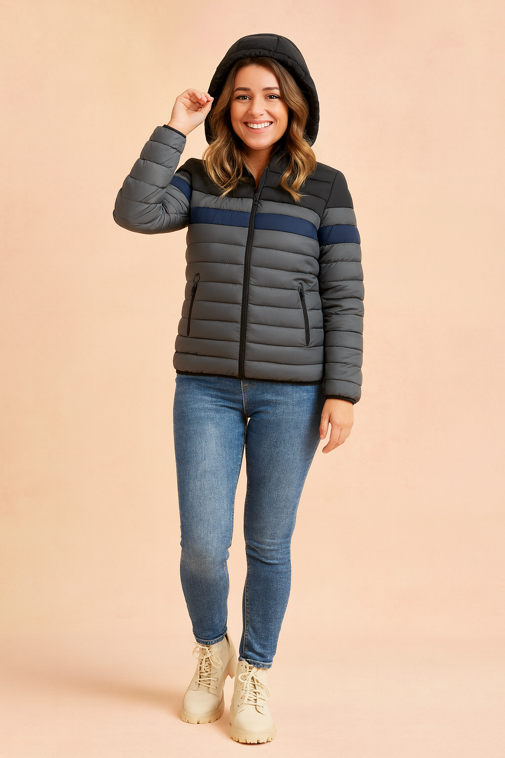 Michał | Quilted winter jacket with a hood 1