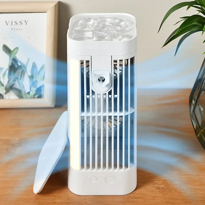 Mini Portable Air Conditioner Desk Fan with Spray Cooling 0