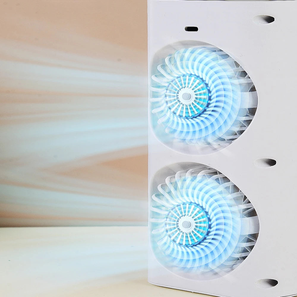 Mini Portable Air Conditioner Desk Fan with Spray Cooling 2