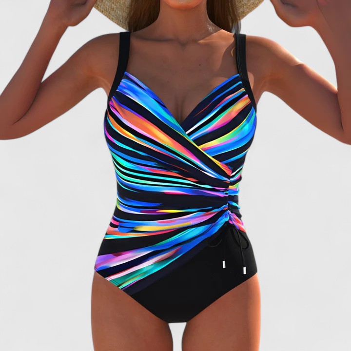 Modern Printed One Piece Swimsuit for Women - Stylish Swimwear for Beach and Pool 0