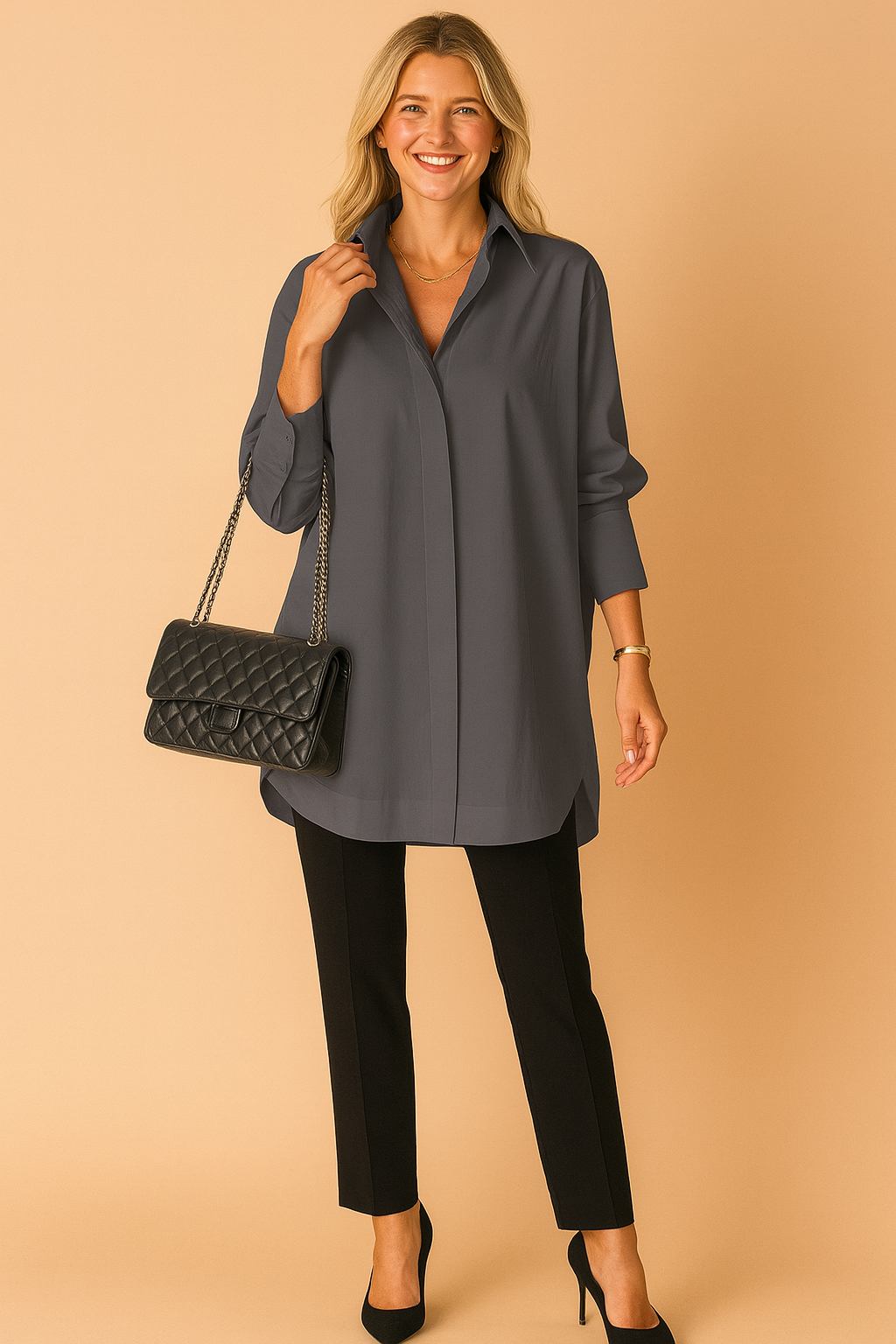 Monaco | Elegant oversized shirt blouse 2