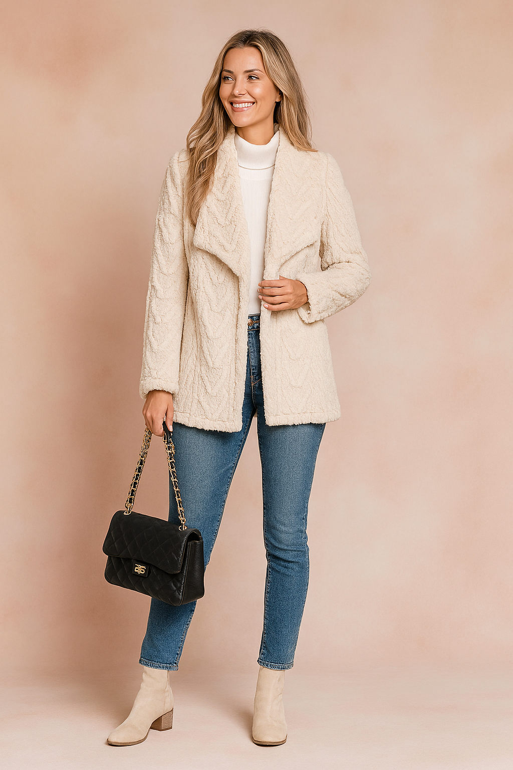 Nadia | Short fleece jacket with soft trim 0