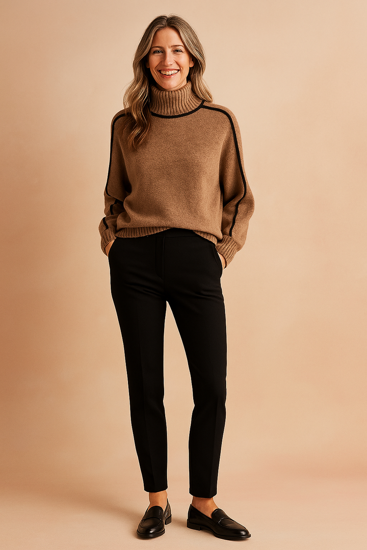 Nadia | Sweater with contrasting trim 0
