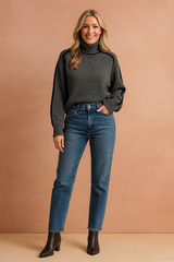 Nadia | Sweater with contrasting trim 1