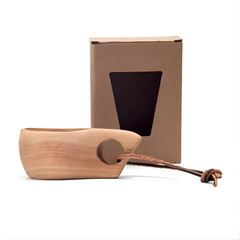 NatureCraft | Organic Wooden Drinking Cup Handmade for Rustic Table Settings 0