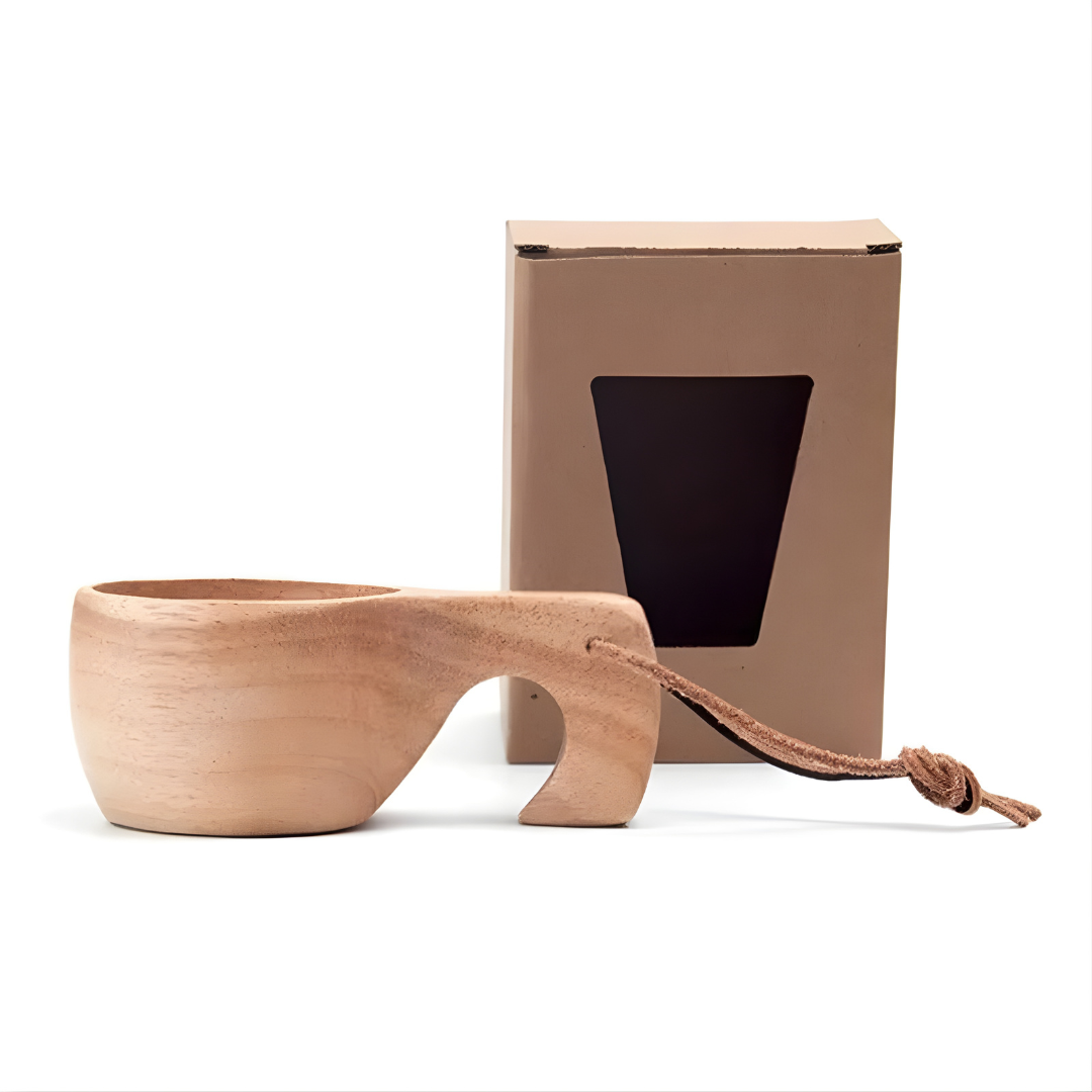 NatureCraft | Organic Wooden Drinking Cup Handmade for Rustic Table Settings 2