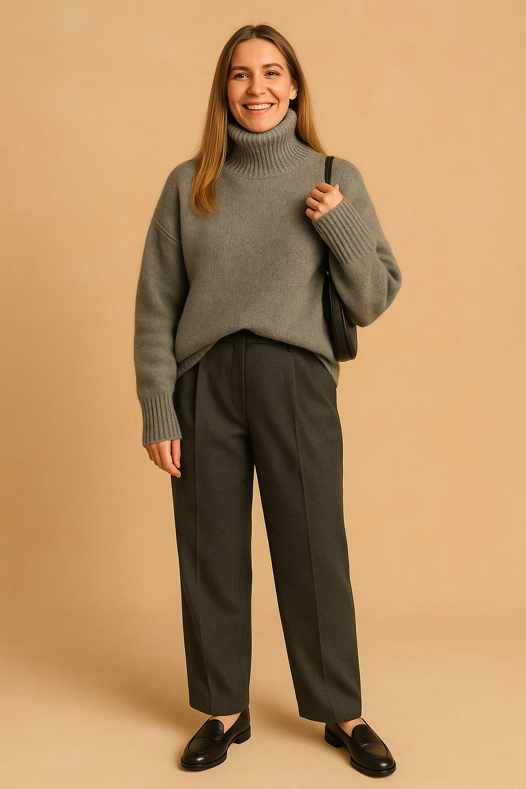 Nina | Oversized turtleneck sweater with long sleeves 1