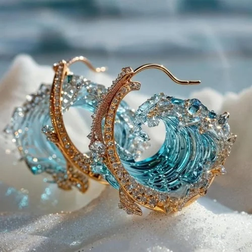 Ocean's Oath Earrings - Elegant Ocean Style Jewelry 1
