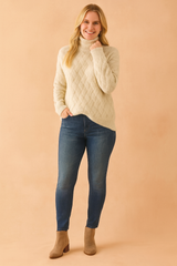Orla | Turtleneck Sweater with Knit Pattern 1