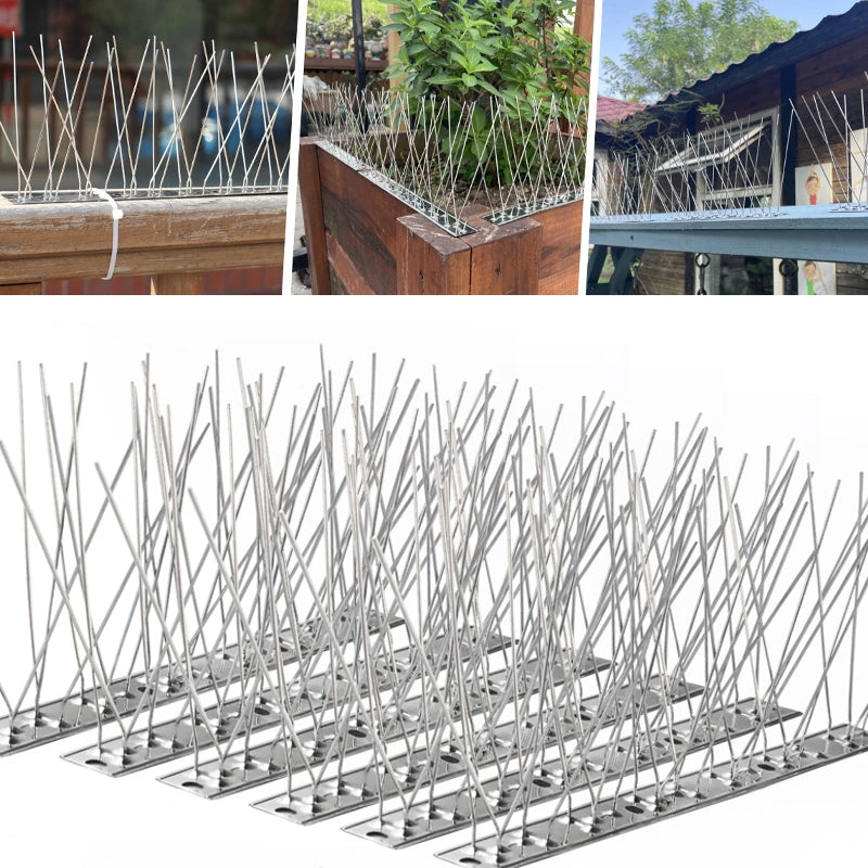 Outdoor stainless steel bird deterrent 1