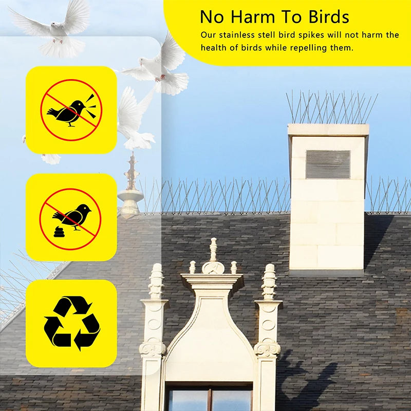 Outdoor stainless steel bird deterrent 2