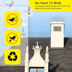 Outdoor stainless steel bird deterrent 2