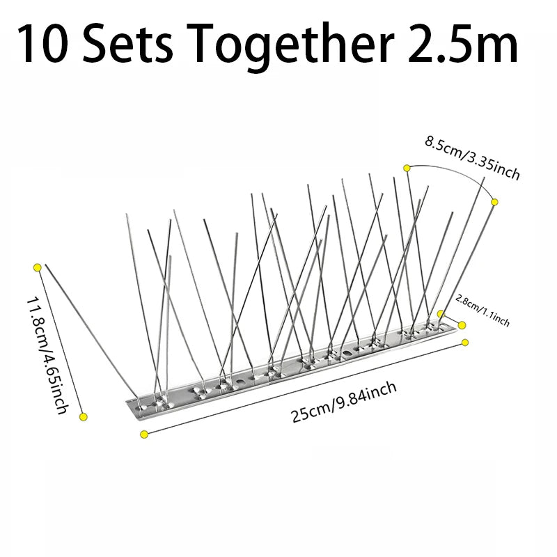 Outdoor stainless steel bird deterrent 5