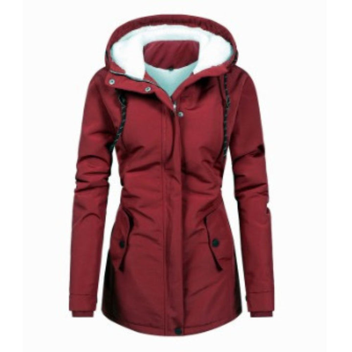 Frieda | Women's Fleece-Lined Waterproof Hooded Jacket with Zipper