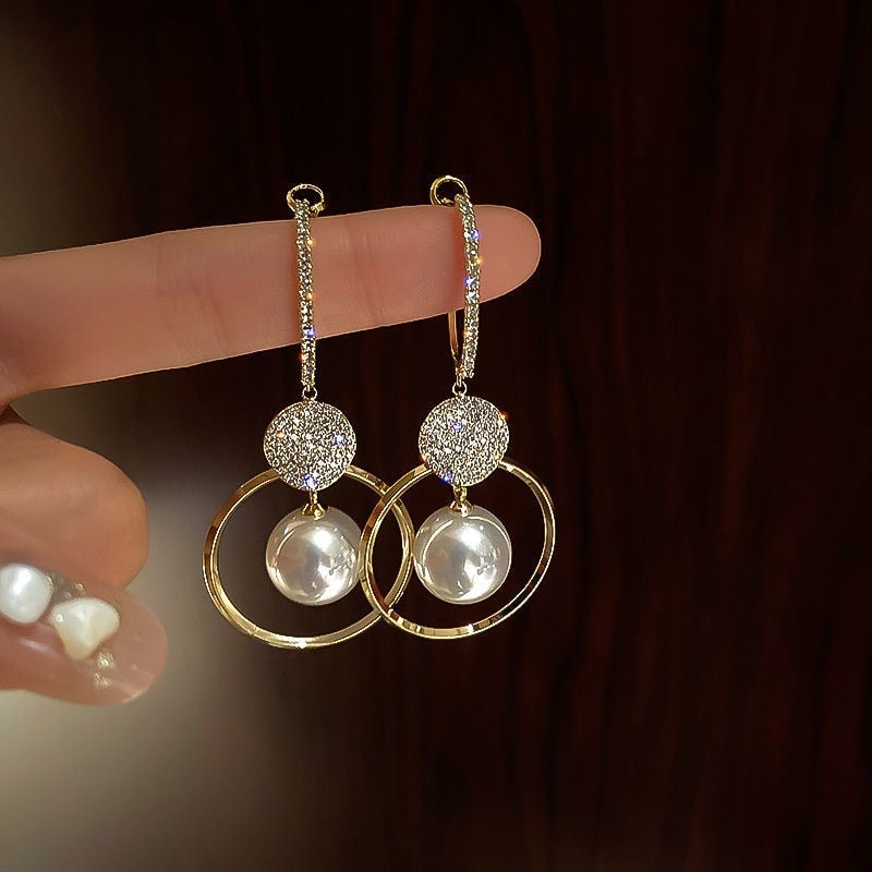 Pearl and Cubic Zirconia Earrings – Elegant Jewelry for Every Occasion 0