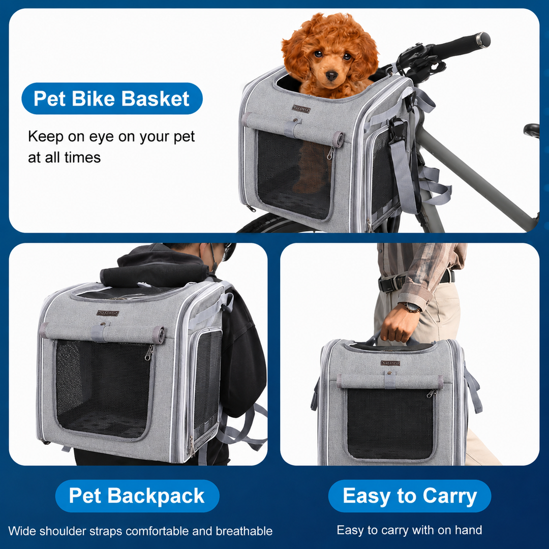 Panier de vélo extensible pour animaux