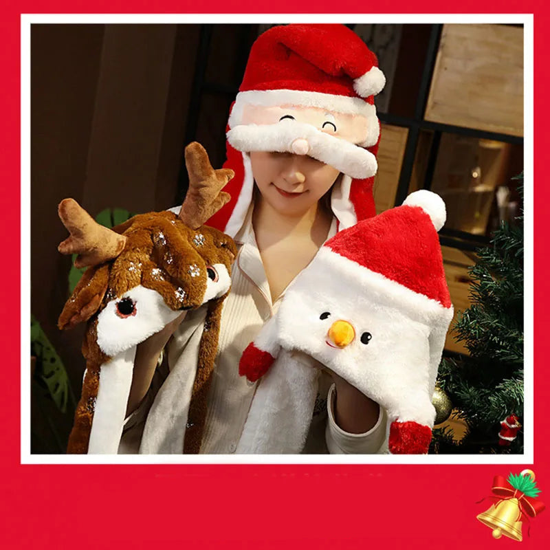 Plush Santa Hat for Adults - Soft Red and White Christmas Hat, Cozy Holiday Accessory for Festive Celebrations 1