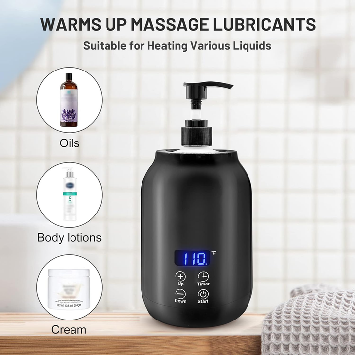 Portable Electric Massage Oil Warmer with Digital Display – Adjustable Temperature Heating for Soothing Massage Experience 5
