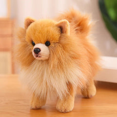 Premium Plush Pomeranian Stuffed Animal – Soft Realistic Dog Plushies for Kids, 12 Inches Tall 0
