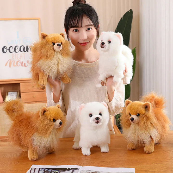 Premium Plush Pomeranian Stuffed Animal – Soft Realistic Dog Plushies for Kids, 12 Inches Tall 1