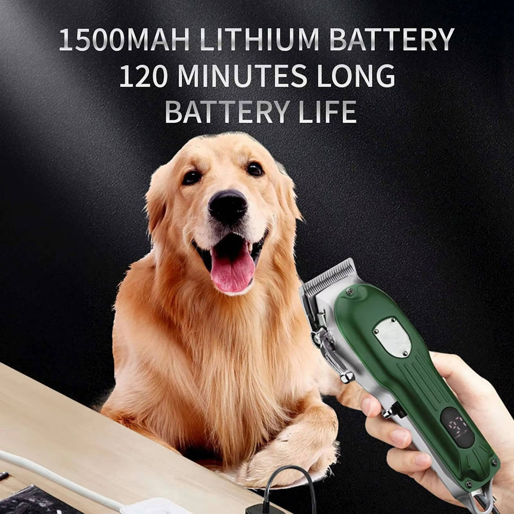 Professional dog hair clipper, rechargeable in metal 1