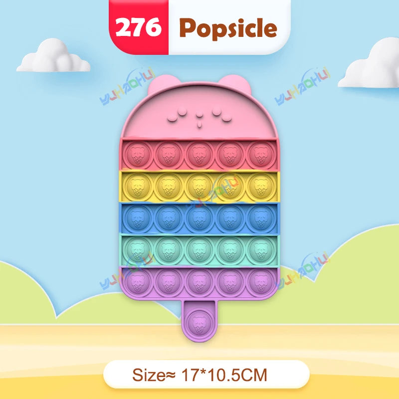 Rainbow Pop Fidget Toy – Silicone Sensory Toy for Stress Relief, Focus, and Play for Kids and Adults 10