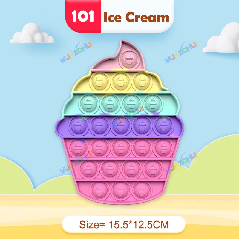 Rainbow Pop Fidget Toy – Silicone Sensory Toy for Stress Relief, Focus, and Play for Kids and Adults 11