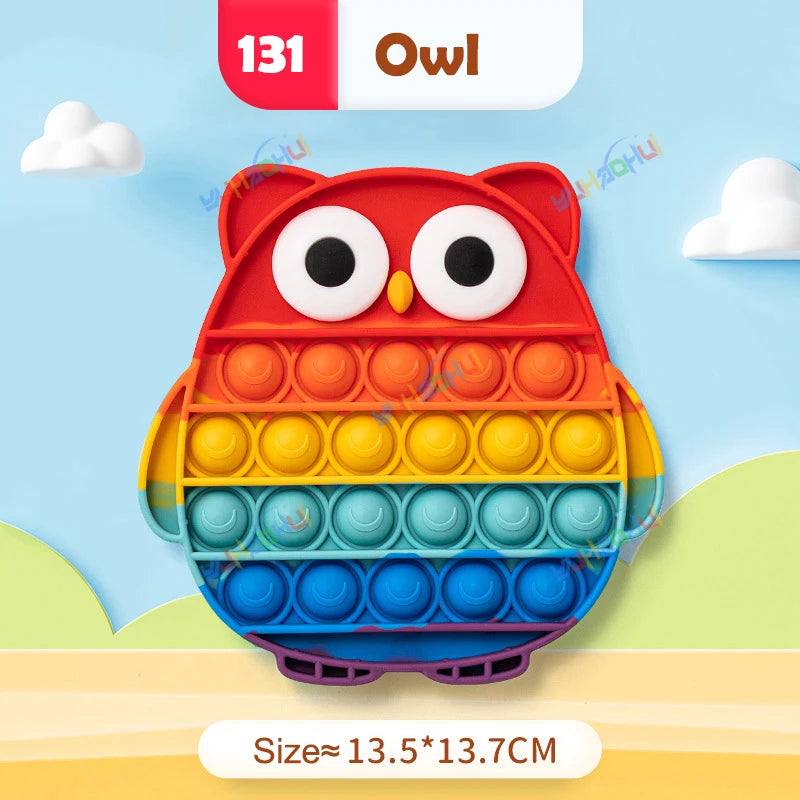 Rainbow Pop Fidget Toy – Silicone Sensory Toy for Stress Relief, Focus, and Play for Kids and Adults 13