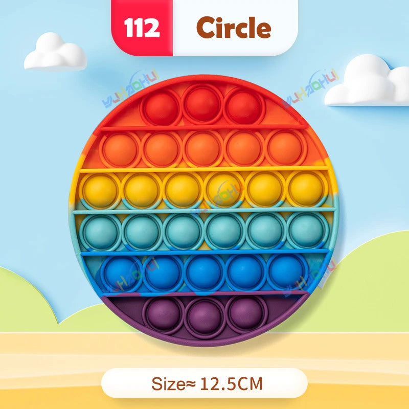 Rainbow Pop Fidget Toy – Silicone Sensory Toy for Stress Relief, Focus, and Play for Kids and Adults 17