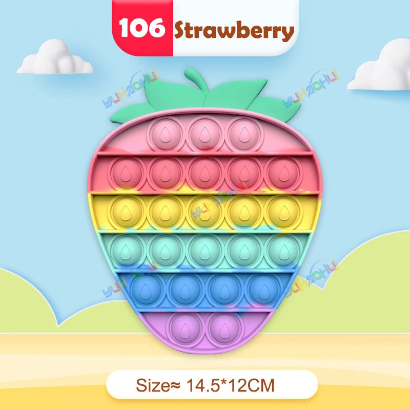 Rainbow Pop Fidget Toy – Silicone Sensory Toy for Stress Relief, Focus, and Play for Kids and Adults 19