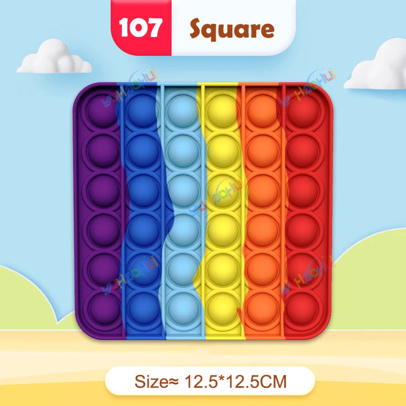 Rainbow Pop Fidget Toy – Silicone Sensory Toy for Stress Relief, Focus, and Play for Kids and Adults 22