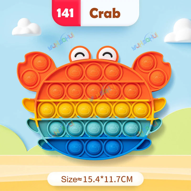 Rainbow Pop Fidget Toy – Silicone Sensory Toy for Stress Relief, Focus, and Play for Kids and Adults 27