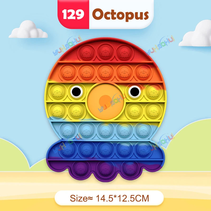 Rainbow Pop Fidget Toy – Silicone Sensory Toy for Stress Relief, Focus, and Play for Kids and Adults 29