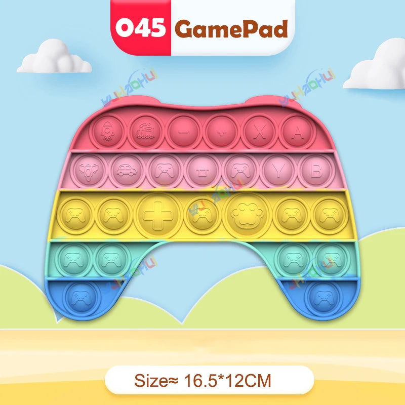 Rainbow Pop Fidget Toy – Silicone Sensory Toy for Stress Relief, Focus, and Play for Kids and Adults 32