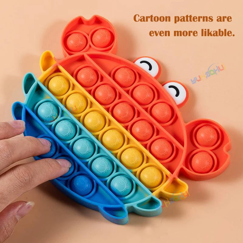 Rainbow Pop Fidget Toy – Silicone Sensory Toy for Stress Relief, Focus, and Play for Kids and Adults 4