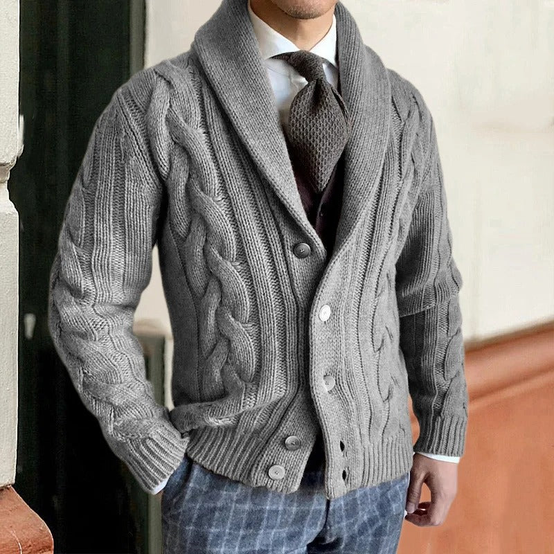 Rasmus | Men's Casual Knitted Button Cardigan | Warm 1