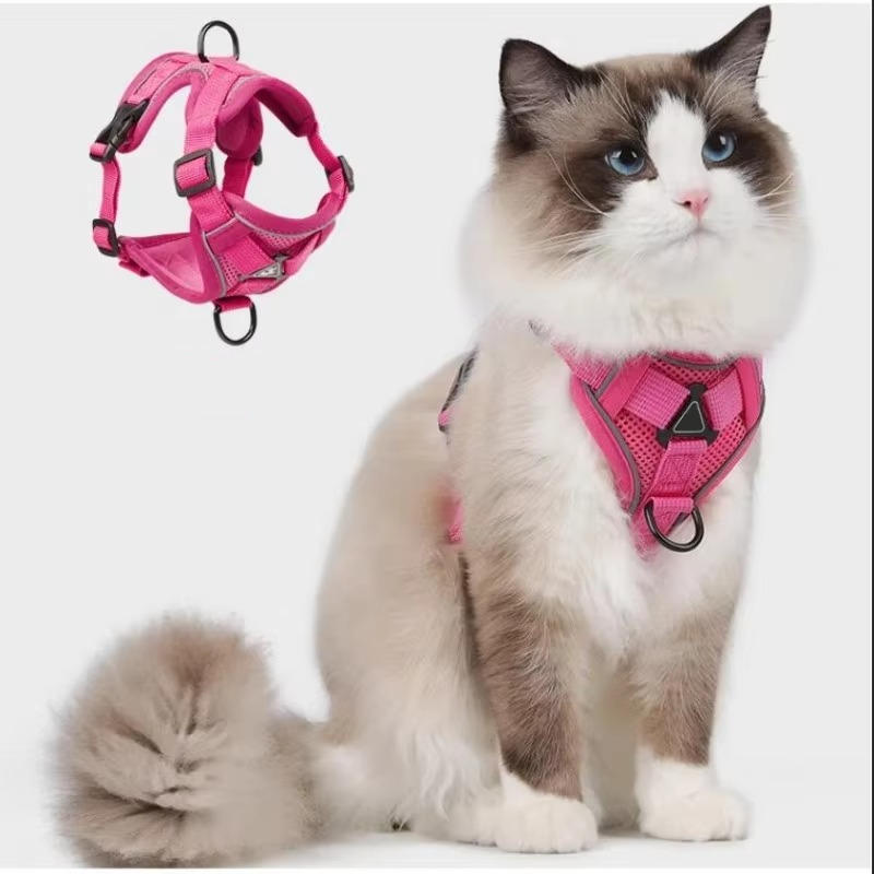 Reflective cat harness and leash set 10