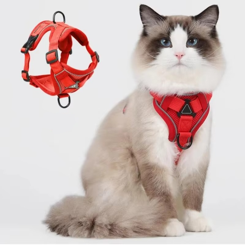 Reflective cat harness and leash set 11