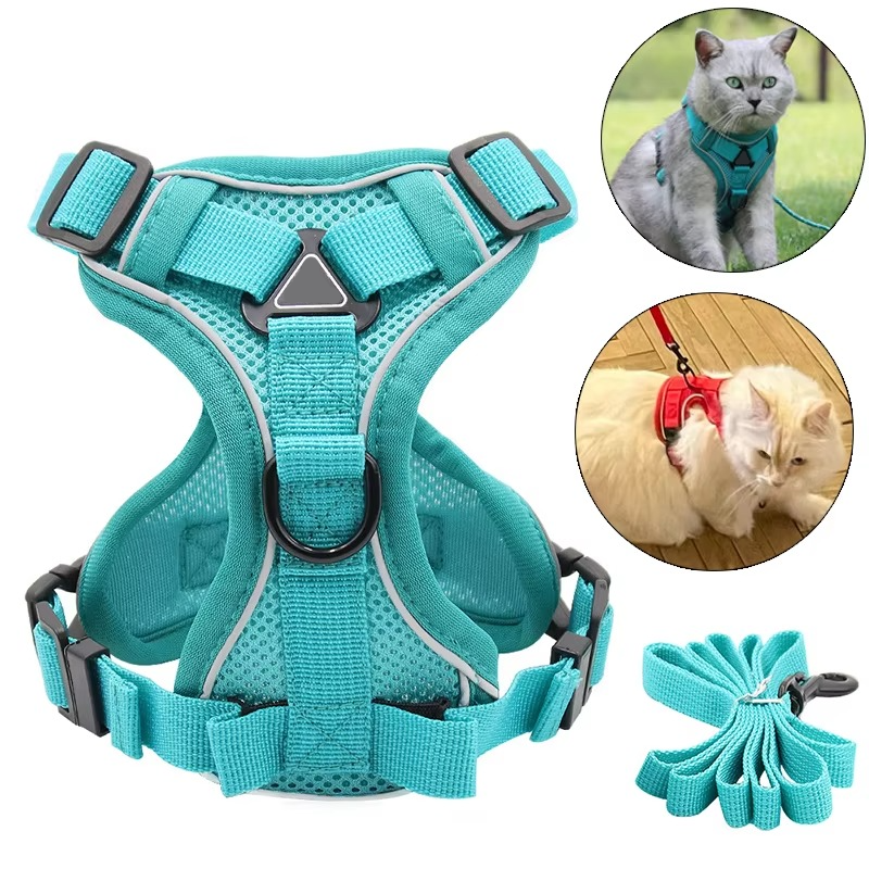 Reflective cat harness and leash set 4