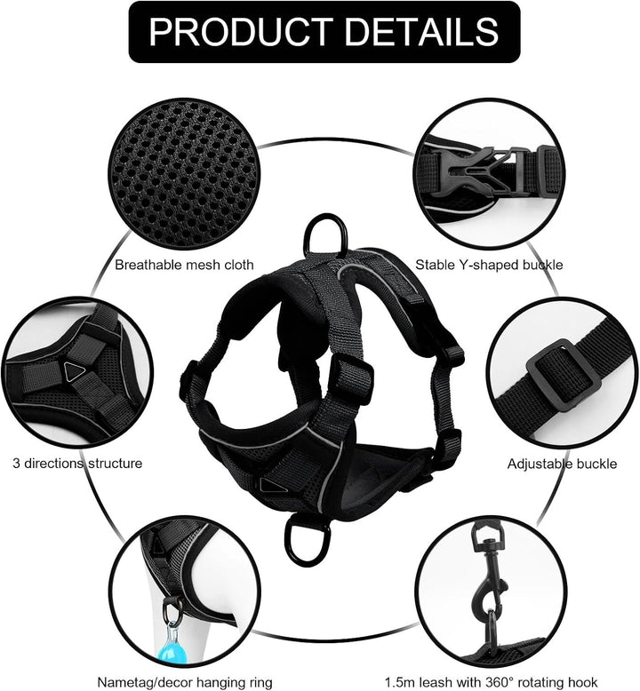 Reflective cat harness and leash set 5