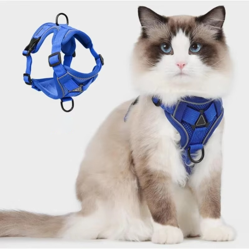Reflective cat harness and leash set 7