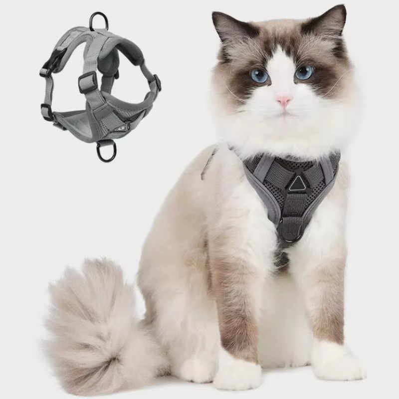 Reflective cat harness and leash set 9