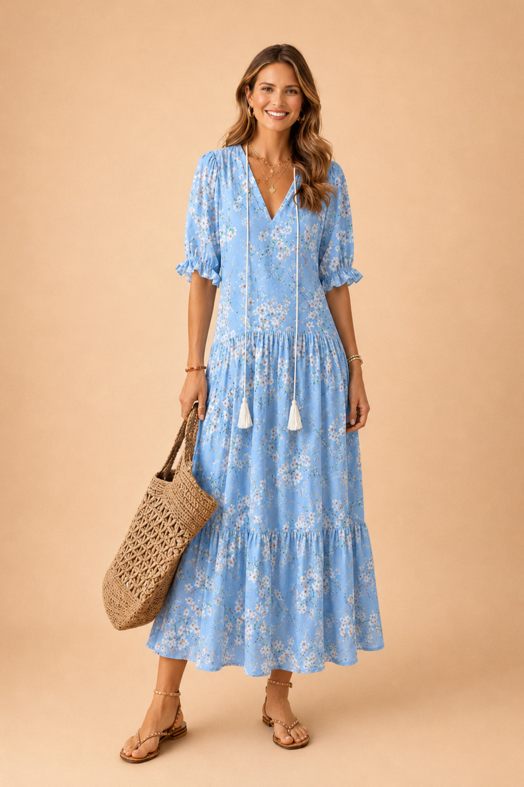 ANA | Robe Maxi à Imprimé Floral