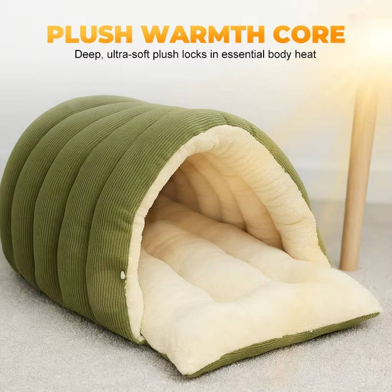 Removable and washable winter-covered cat bed 1
