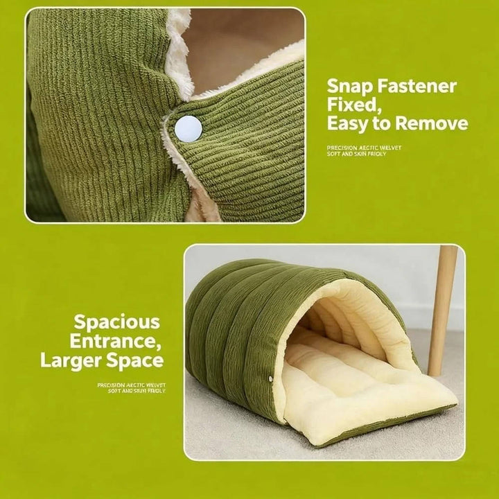 Removable and washable winter-covered cat bed 4