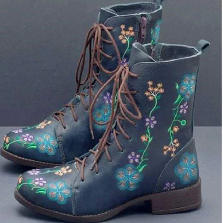 Retro-Stiefel mit ethnischer Stickerei 3