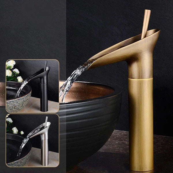 RetroStream – Vintage Style Waterfall Bathroom Faucet for a Nostalgic Touch 5