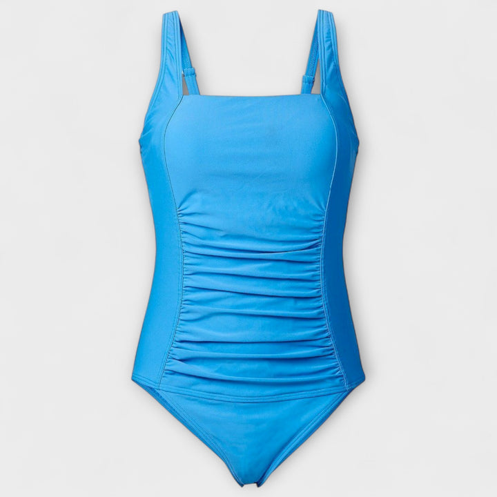 Retro One Piece Swimsuit for Women - Flattering Square Neck Padded Swimwear, Vintage-Inspired Summer Style 1