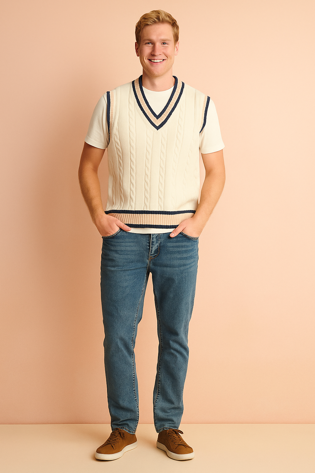 Ronald | Men's V-Neck Vest | Sleeveless 0