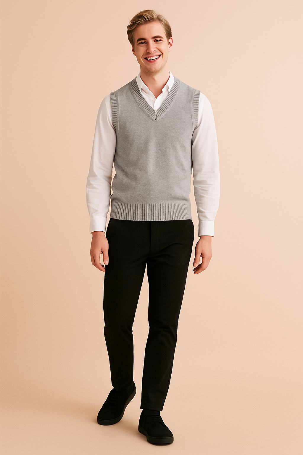 Ronald | Men's V-Neck Vest | Sleeveless 2